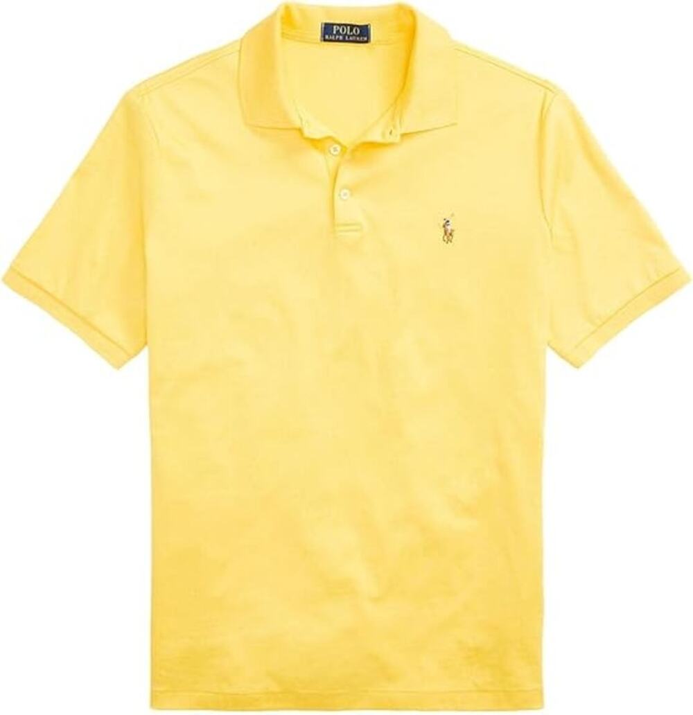 NWT Polo Ralph Lauren Men’s Medium Fit Interlock Polo Shirt Yellow XL